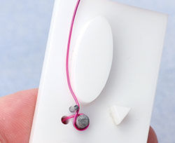 Wire being wrapped around jig